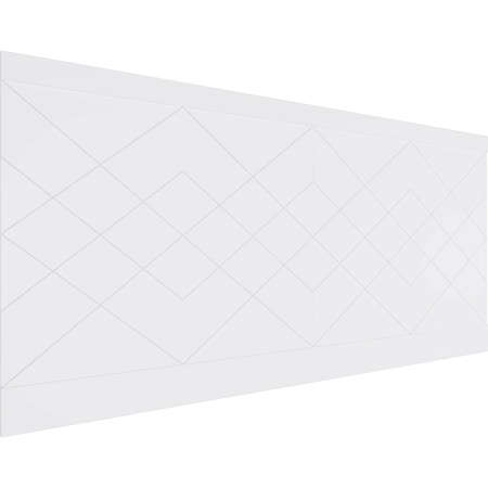 Ekena Millwork 44"H x 94 1/2"W Diamond Argyle PVC Wainscot Paneling Kit WPK44X94DMA